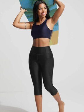 UPF50+ 18" High Rise Swim Capris